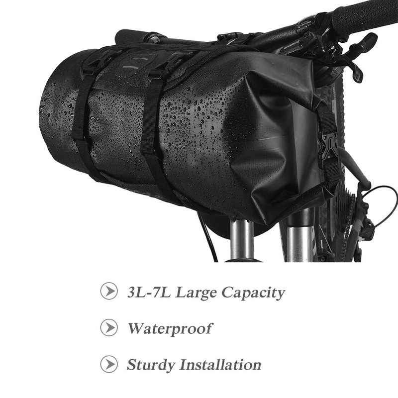 Lixada Waterproof Front Bicycle Bag, Bike Front Frame Handlebar Pannier
