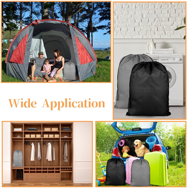 Pack of 2 Laundry Bags Travel, Waterproof Dirty Laundry Laundry