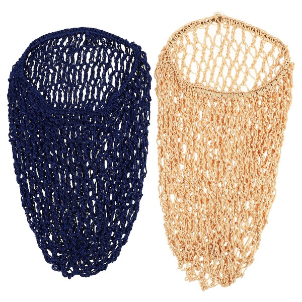 CALLARON 2Pcs Hair Net Cap Mesh Hair Net Handcraft Crochet