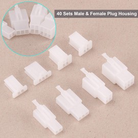 Rantecks ​​380 Pieces 2.8 mm Blade Receptacles Flat Connector Set 2 3 4 6 Pin Electrical Cable Connector Kit for Motorcycle Car Boats Electrical Instruments