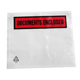 Realpack 100 x A5 Printed Document Enclosed Wallets - Ensure Delivery Notes and Invoices Accompanying Goods Arrive Well-Protected