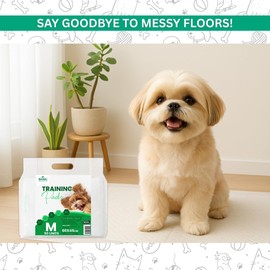 BASIL Dog Training Pads 50 Count – 17.7x23.6 Inch Heavy-Duty Absorbent Puppy & Cat Pee Pads, Leak-Proof Potty Pads for Training, Housebreaking & Indoor Use