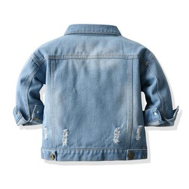 Toddler Baby Boys Girls Denim Jacket Kids Button Jeans Jacket Top Coat Outerwear