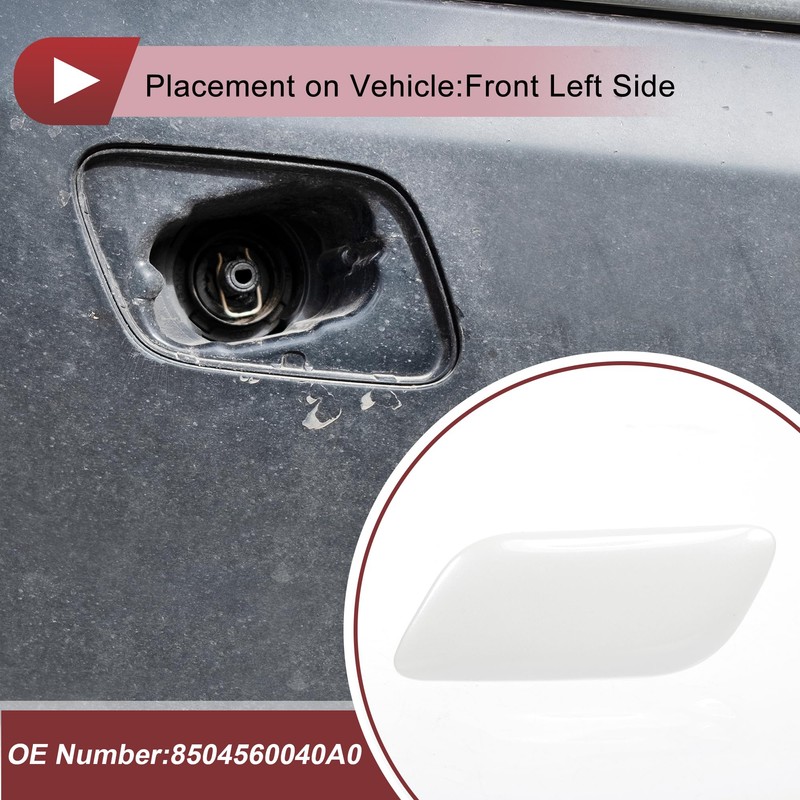 HEROFFIX Front Left Bumper Headlight Washer Nozzle Cover Cap No.8504560040A0