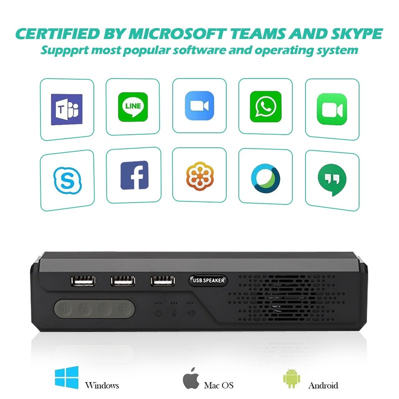 Cykvis 3 in 1 USB Computer Speaker with Microphone, PC