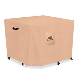 ONENESS Heavy Duty Square Rectangular Patio Table Cover - 96" W x 96" D x 29" H Waterproof Patio Furniture Cover, UV-Resistant Outdoor Dining Table Protector