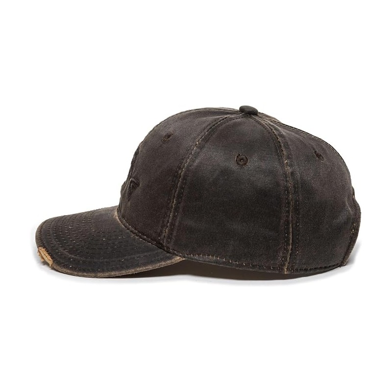 Outdoor Cap Adjustable Closure Bonefish Weathered Cotton Cap, Dark Brown