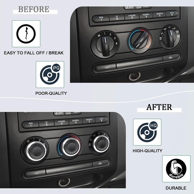 JDMCAR A/C Air Conditioning Control Switch Knob Compatible with 2004