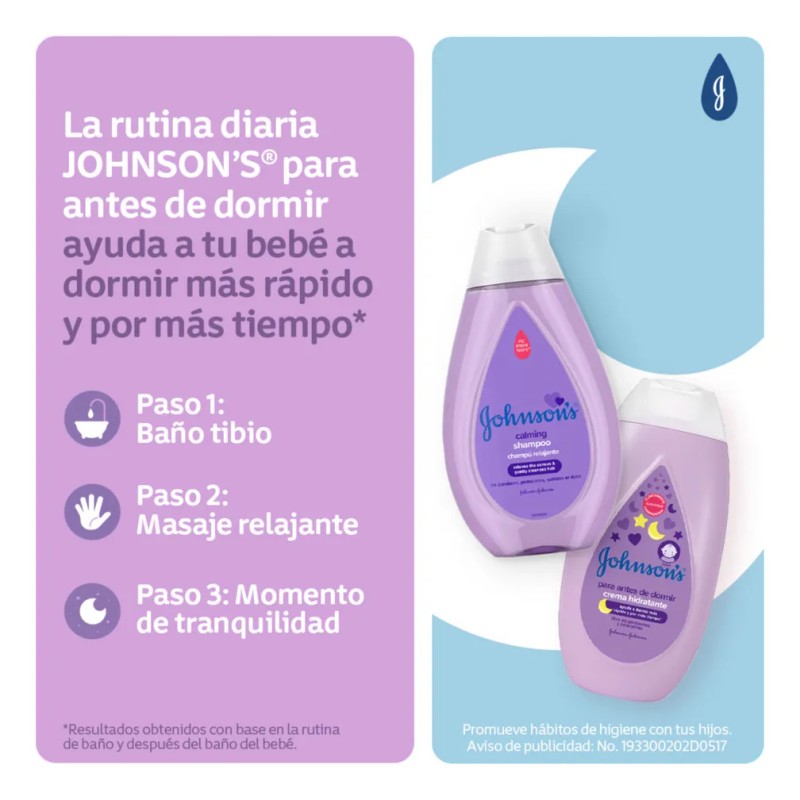Johnson's crema corporal para bebé antes de dormir 200 ml