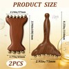 2Pcs Sandalwood Massager with Copper Beads, 2-in-1 Acupressure Roller and