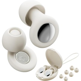 Ear Plugs for Sleeping | Noise Cancelling & Concert Use | Reusable Sleep Earplugs for Noise Reduction | Travel, Swimming | Loop Style | 35dB Noise Reduction | Comfortable Fit (Shell White)