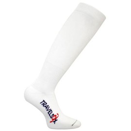Travelsox Men's OTC Support Mild Compression Recovery Sock, White, Small TS1000