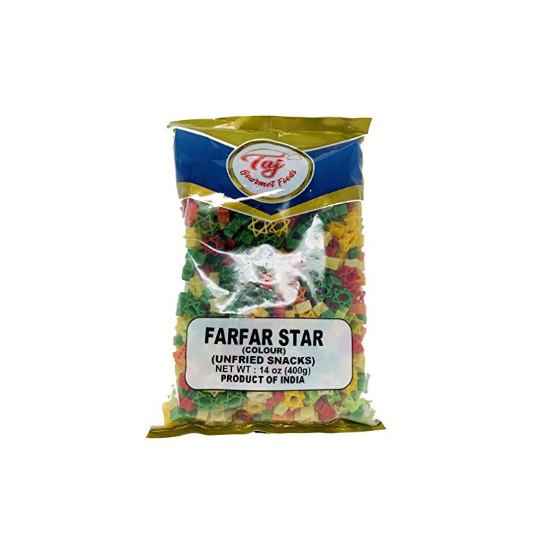 TAJ Gourmet Farfar Fryums (Wheat Pellet Tube), 400g (Star)