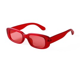 ADE WU Slim Sunglasses Women Men Rectangular 90s Retro Glasses UV Protection Sunglasses Vintage Fashion