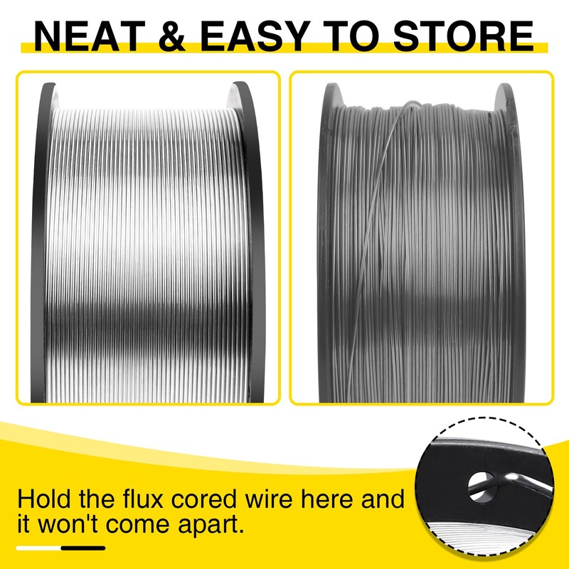 4-Pack 0.035" Flux Core Welding Wire, E71T-GS Low Splatter Gasless