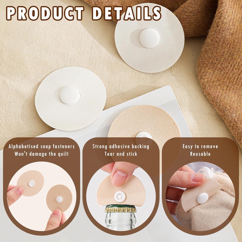 Dayinkes 24-Pack Duvet Clips to Hold Comforter Inside, Reusable Duvet