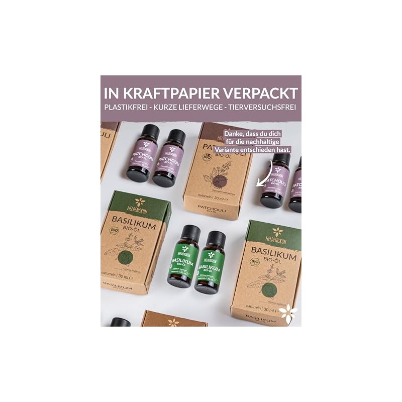 Heldengrn Heldengrn? BIO Patchouli ?l [100% NATURREIN] - Reines Patchouli