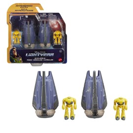 Buzz Lightyear HHJ96 Superspeed Series Zyclops Space Capsule Battle Wounds and Zyclops Figure, Approx. 10 cm Long Vehicle and Over 4 cm Figure, Toy for Children from 4 Years