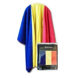 AES Romanian Flag Fleece Blanket 5 ft x 4.2 ft. Travel Throw Cover Romania