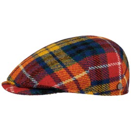 LIERYS Capri Colour Harris Tweed Flat Cap Flat Cap Peaked Cap Winter Cap Wool Cap Men – Made in Italy with Peak Autumn Winter, Colourful