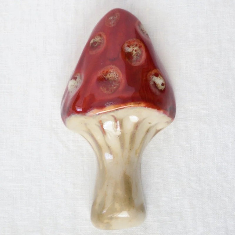 Kim Wallace Ceramic Wall Hanging - Mushroom Medium, Honey