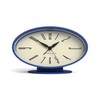 NEWGATE® ‘Ronnie’ Retro Oval Alarm Clock in Blue Soft Touch