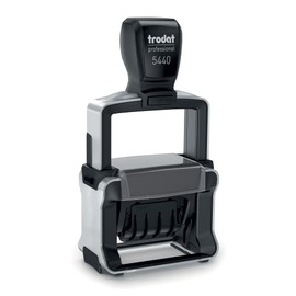 Trodat Professional Date Stamp 5440L – Self Inking with English Message Options – Red and Blue Impression
