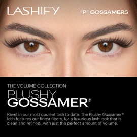 Lashify Plushy 9mm Gossamer Lashes in Chocolate Color, Easy DIY False Lashes for a Voluminous Yet Still Natural Look