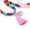 GEHECRST Jewellery 108 Beads Gemstone Mala Chain Mala Bracelet 7