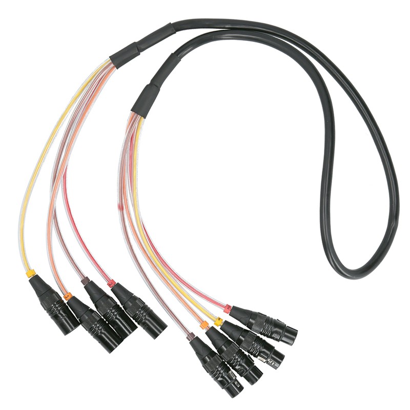 1.5m XLR Audio Cable 4 Channel Splitter Cable Microphone Speaker