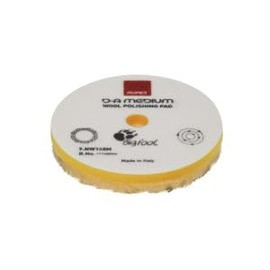 9.NW130M Yellow Wool Polishing Pad, Precision Pro Medium - Ø 130mm Single Pad