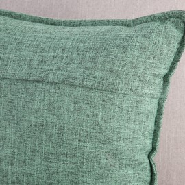 Madizz Set of 2 Linen Cushion Covers 12x20 inch, 30x50 cm, Green Soft Decorative Throw Pillow Cases for Sofa Bedroom Pillow Shell