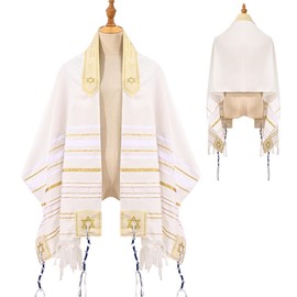 Rooherd tallit lady prayer shawl Christian woman jewish cloth scarf (2, 2025NEW-Golden)