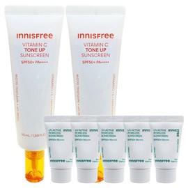 Innisfree Vitamin C Blemish Tone-Up Sun Cream 50mL+ (Poreless Sunscreen 10mlx5 product volume) / 이니스프리 비타민C 잡티 톤업 선크림 50mL+(포어리스 선스크린 10mlx5 본품용량)
