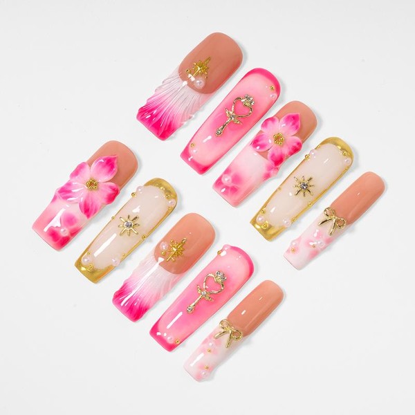 Kismizzle Key to My Heart MG599 | MID-LENGTH SQUARE (Length:1.2")