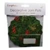 10 Christmas Holly Jam Pot Covers and Labels