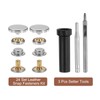 HARFINGTON 24 Set Leather Snap Fasteners Kit 17mm Metal Snap
