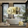 NCSEN Gold Door Knobs with Lock, Coastal Door Knobs Interior
