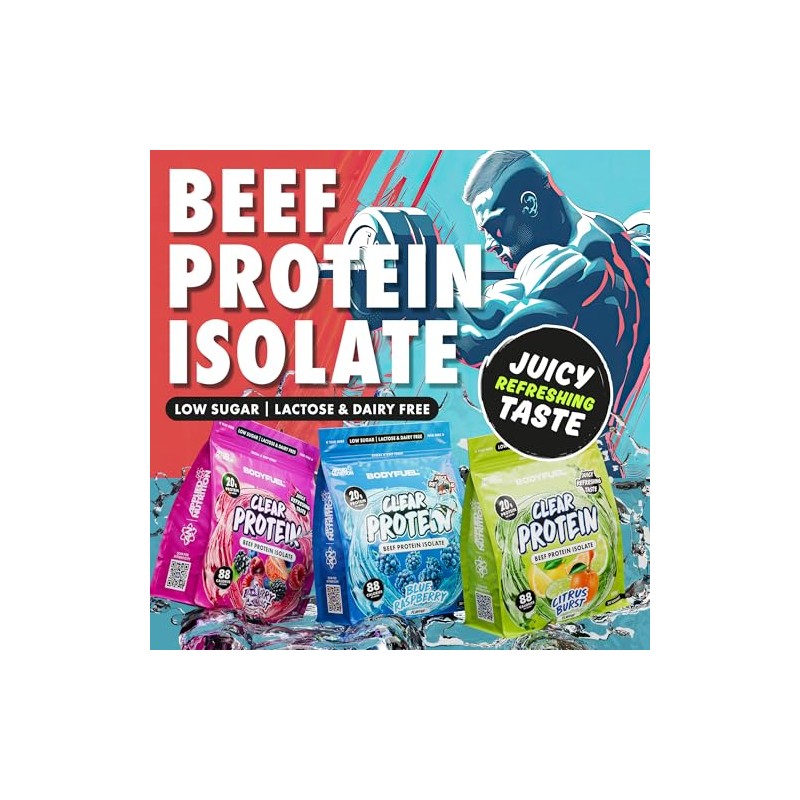 BodyFuel Clear Protein - Beef Protein Isolate - Clear &