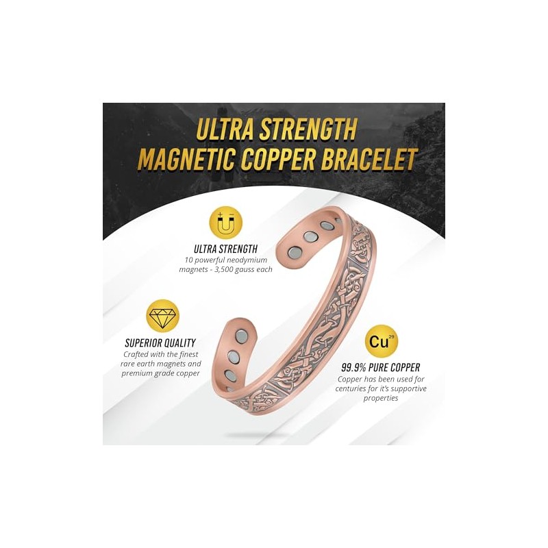 MagnetRX MagnetRX? Magnetic Copper Bracelets for Men C Effective 99.9%