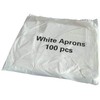 Quality 100 Disposable Aprons for Adults White | Waterproof Apron