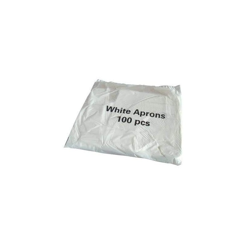 Quality 100 Disposable Aprons for Adults White | Waterproof Apron