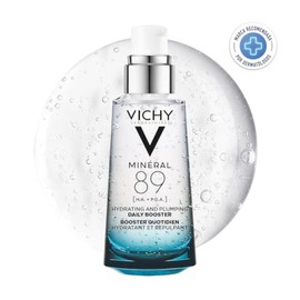 Vichy Minéral 89, Sérum Fortificador para Rostro, Hidratación Profunda y Duradera, Tonifica con Ácido Hialurónico, Piel Suave y Rellena, Uso de Día y 