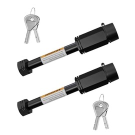 DEEAGLE Hitch Lock, 5/8” Dia Locking Hitch Pin, Fits 2” and 2.5”Receiver, Class III IV V Hitches, Anti-Theft Hitch Pin Lock with Dust, Weather Resistant Rubber Cap, 2 Pack, Black