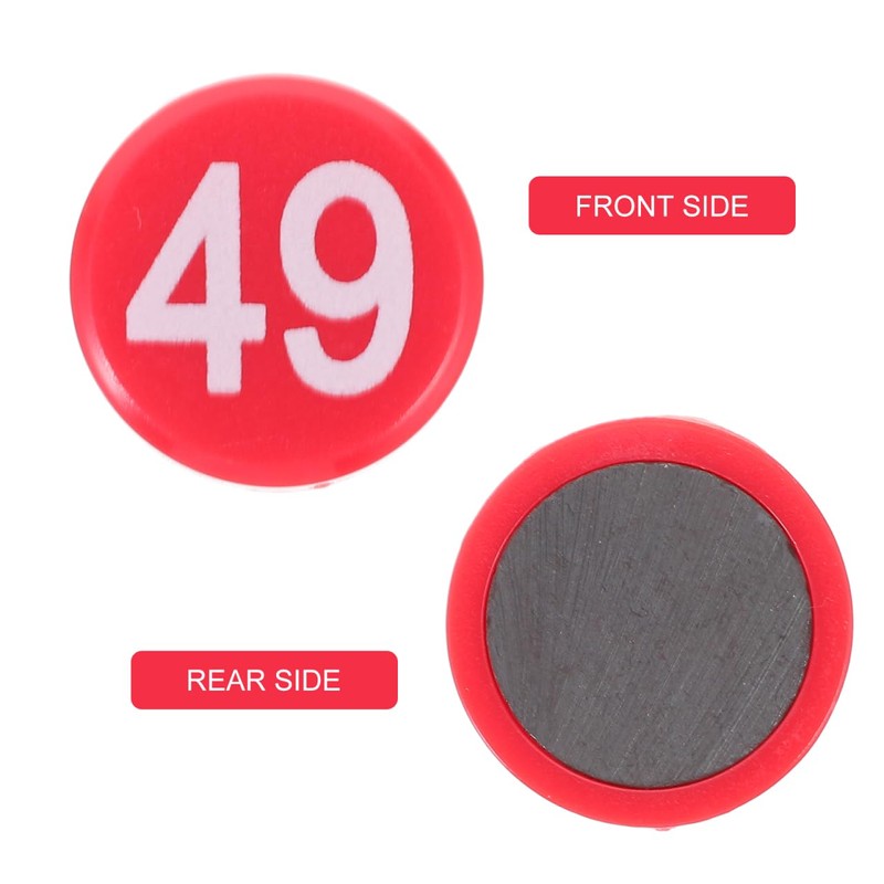 Operitacx 50pcs Red Round Magnetic Numbers for Kids – Fridge