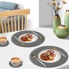 Homcomodar Round Table Place Mats Set of 6 Heat Resistant