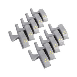 Bisagra de Luz LED, 10Pcs Armario Universal LED Bisagra Luz Hogar Cocina Luz Llevada de Bisagra Armario (Blanco Cálido)