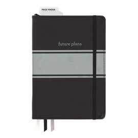 C.R. Gibson Black Leatherette Freestyle Organizer and Planner Dot Grid Notebook, 6'' W x 8.5'' L, 240 Pages