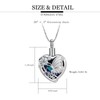 Butterfly Urn Necklaces for Ashes Heart Roseflower Crystal Cremation Jewelry