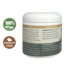 Pride Of India - Indian Healing Bentonite Clay Natural Acne Face Mask Powder, 1 Pound (454gm) Jar - For Deep Pore Cleansing, Healing & Skin Detox